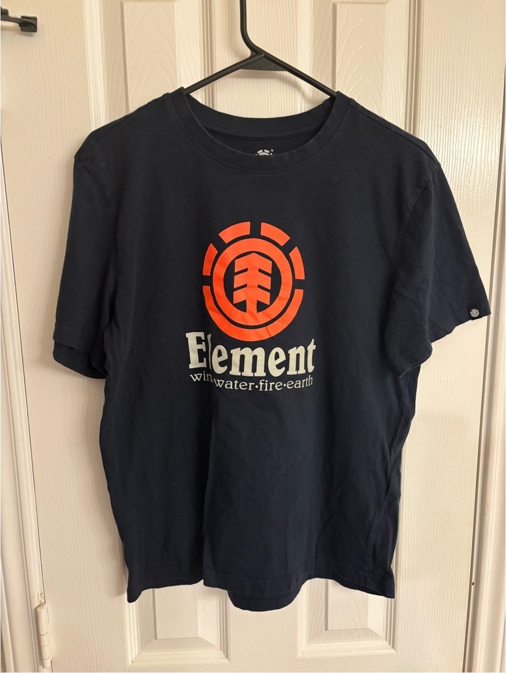 Element Logo Graphic T-Shirt Men’s Small Black Organic Cotton Skate Tee